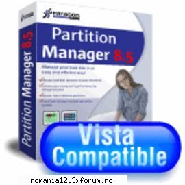 paragon partition manager v8.5 (retail) paragon partition manager edition enables create, format,
