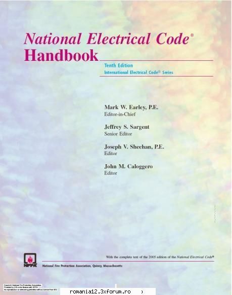 nec 2005 handbook, 10th : general : 2005 handbook, 10th edition 
isbn-13: 

produced by the nfpa,