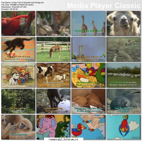 a day full of animals and songs (dvdrip)