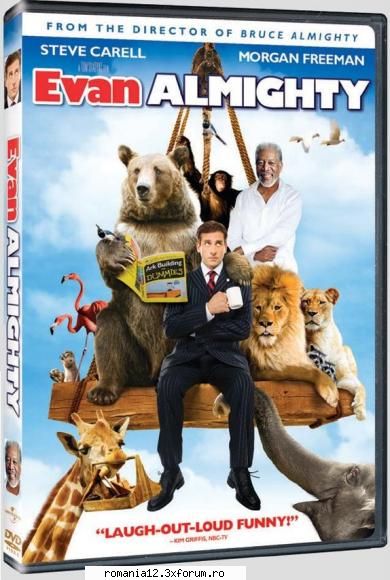 virgin star steve carell reprises his role as preening newscaster evan baxter in this heavenly