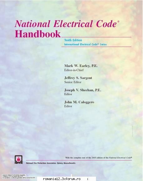 National Electrical Code 2005 Handbook - NEC 2005 Handbook, 10th Edition Books - Carti internationale